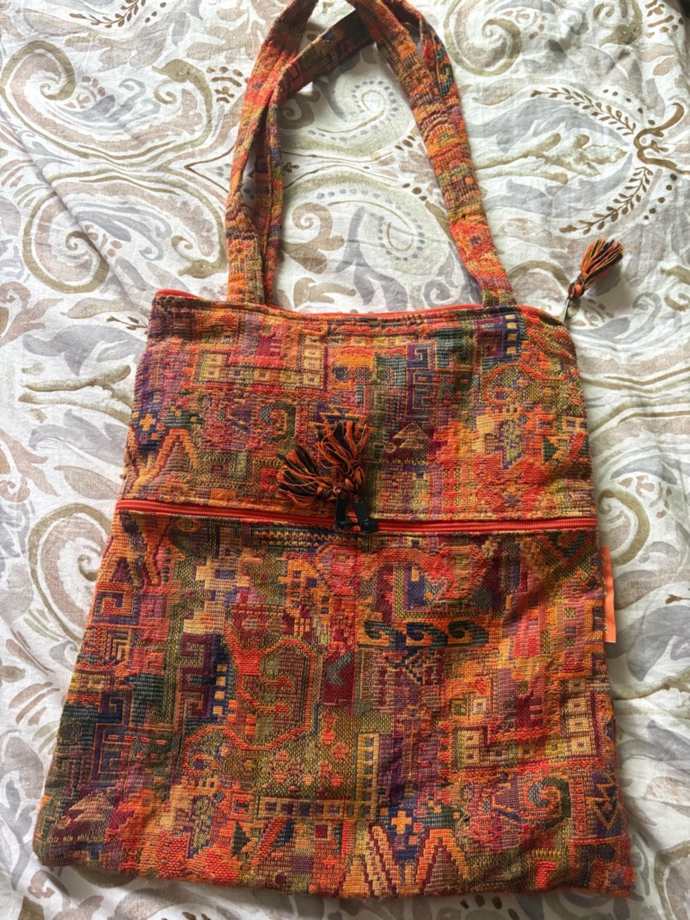 Boho Multicolor Tapestry Shoulder Bag - Artisan Style